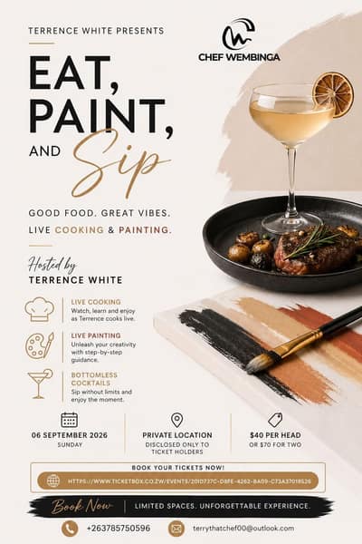 The Eat, Paint and Sip experience